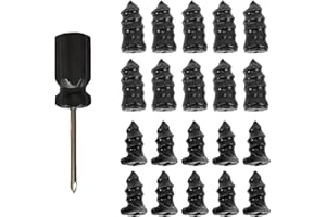 Zehiony 20 PCS Car Tire Repair Nails, Vacuum Sealed Rubber Plug with Screwdriver, 2 Sizes Emergency Self-service Tire Patch T