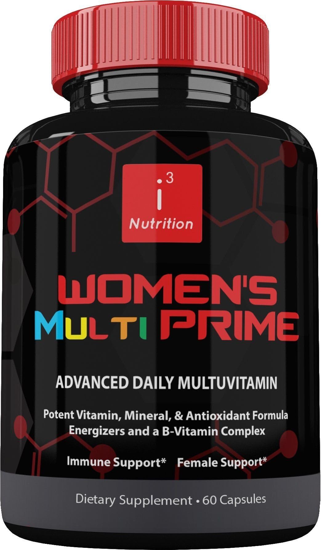 i3 Nutrition Women's Multi Prime : One A Day Women's Multivitamin : 60 Capsules : Best Women's Multivitamin Dietary Supplement for Increased Energy, Focus, Immunity Support to Stay at Your Peak!