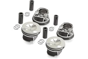 Sprwinautummer ATG 06H107065DD Upgrade Piston Ring Kit Pin 23mm 06L107065K Engine Piston Set Compatible with VW Sharan Passat