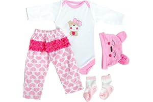 ZIYIUI Reborn Dolls Clothes 20-22 inch Clothing Doll Accessories Outfit Newborn Girl Boy Clothes Reborn Dolls Clothes For 0-3