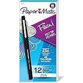 Paper Mate Flair Felt Tip Pens, Medium Point (0.7mm), Black, 12 Count