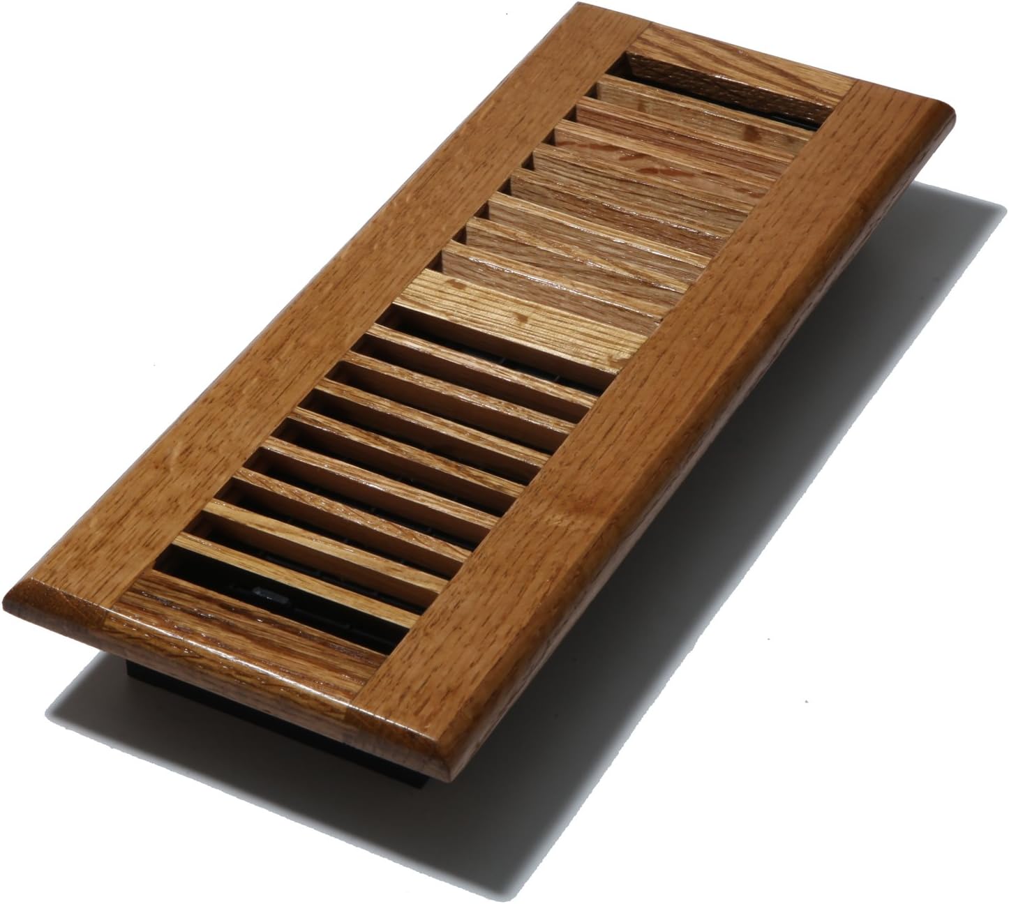 Decor Grates WL412-M 4-Inch by 12-Inch Wood Louver Floor Register, Medium Oak