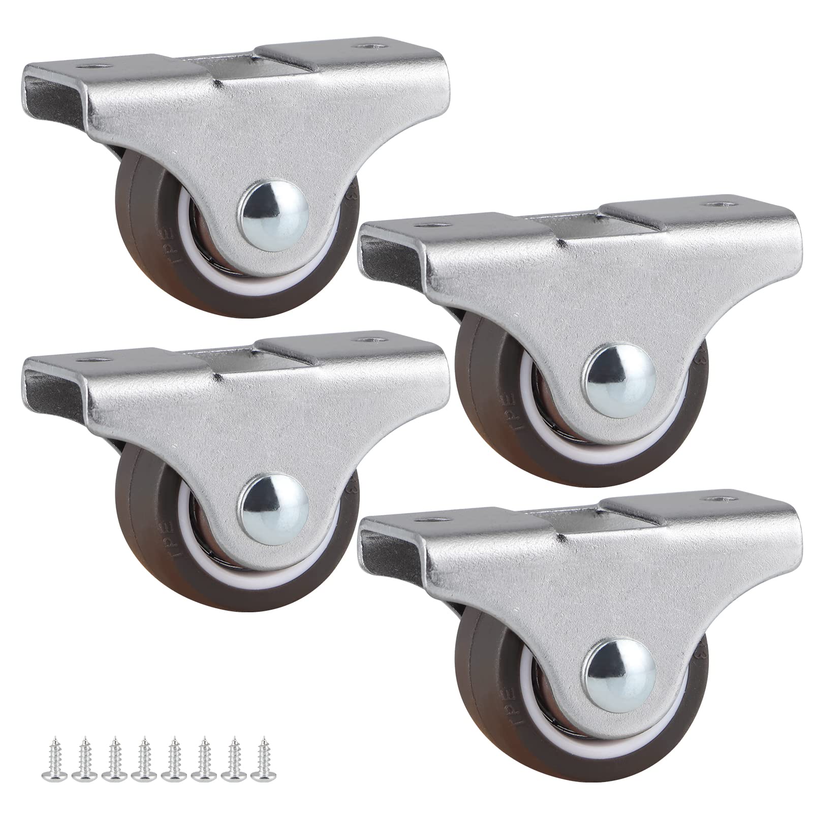 Skelang 4-Pack Rigid Caster 1", Low Profile Caster