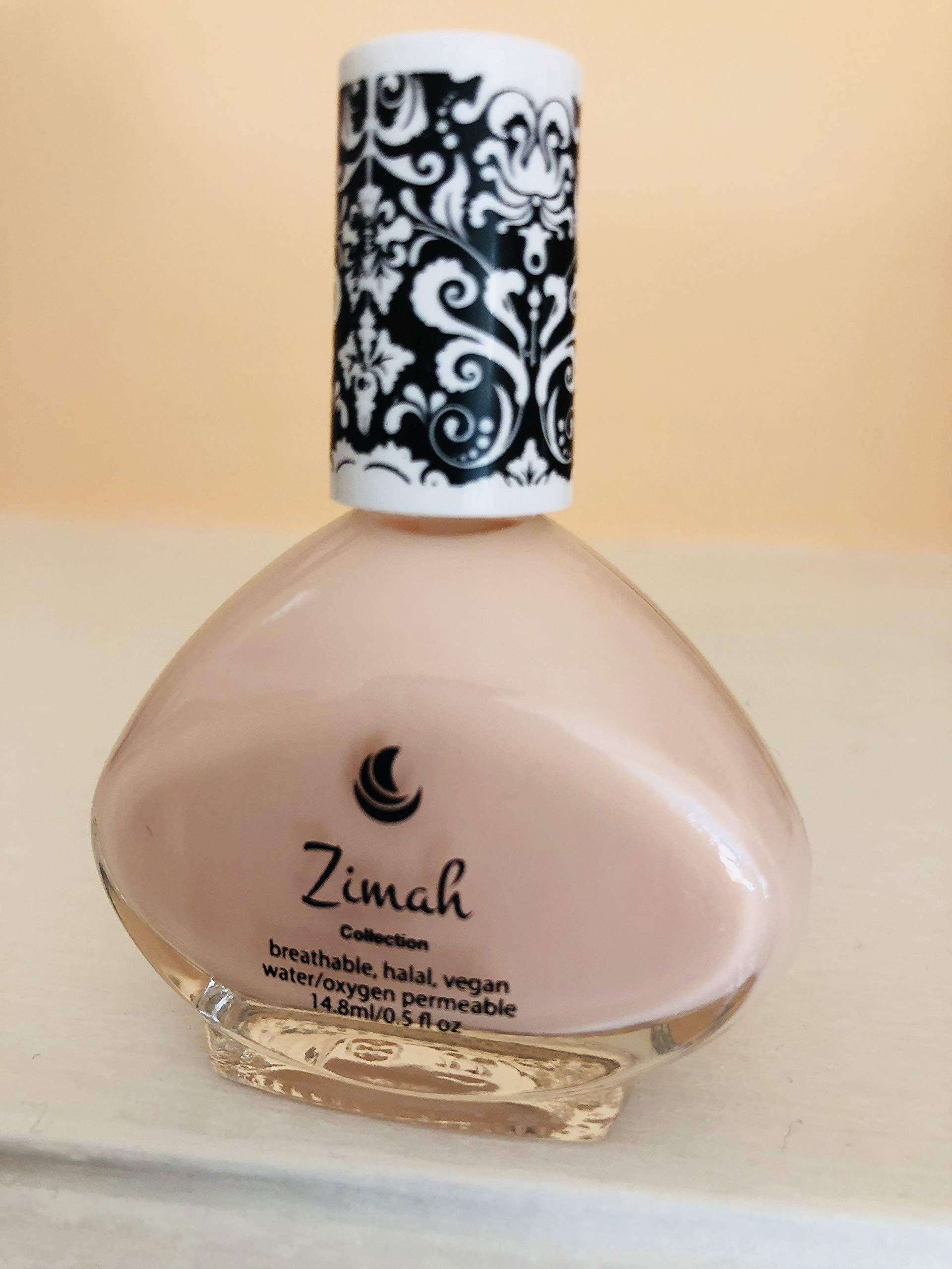 Zimah Nail Polish, Breathable, Vegan Nail Polish, Cruelty-Free, Toxin Free, Halal Nail Polish, Fast-Drying Nail Polish, Made in USA, Tea Rose.