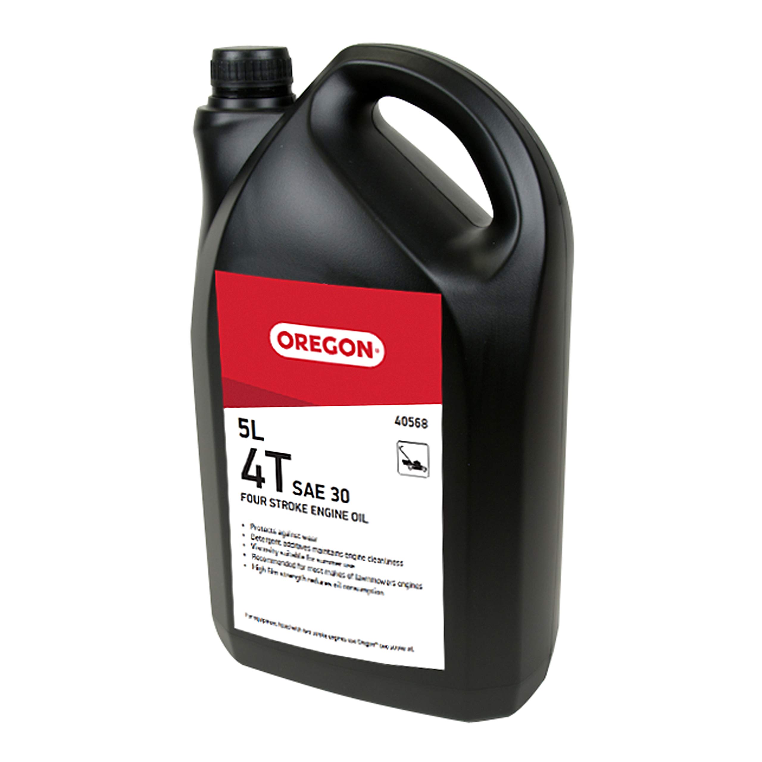 Oregon 4-Stroke Engine Oil, Semi Synthetic Motor Oil for Garden Tools, SAE 30 Universal, Lubricating, Anti Corrosion, Protects & Boosts Performance, 4 T, 5 litres (40568)