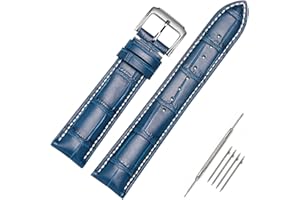 MOREANBELT Moran Quick Release Leather Watch Band 18mm 19mm 20mm 21mm 22mm 23mm 24mm Replacement Calfskin Strap for Men Women