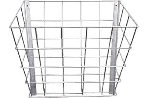 Rugged Ranch SGGBF Wall Mounted Rustproof Galvanized Steel Sheep, Goat, Horse, and Cow Livestock Hay Feeder Rack, Silver