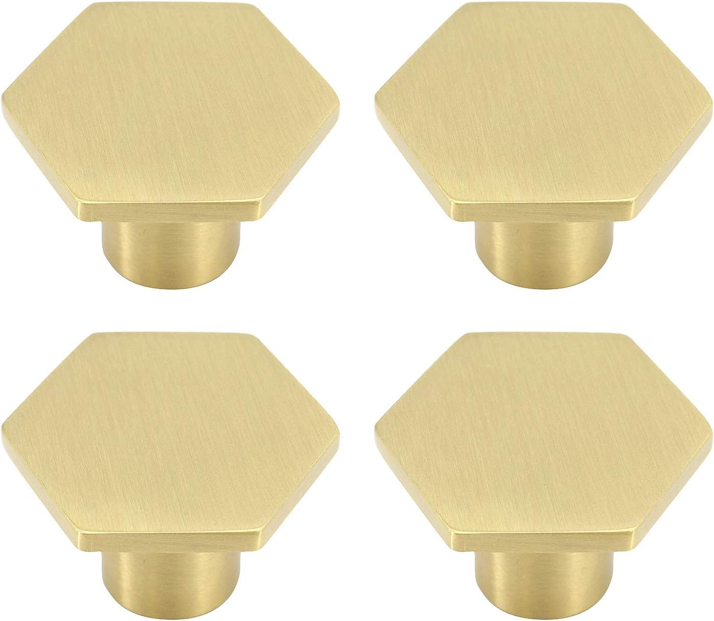 Solid Brass Hexagon Cabinet Knobs