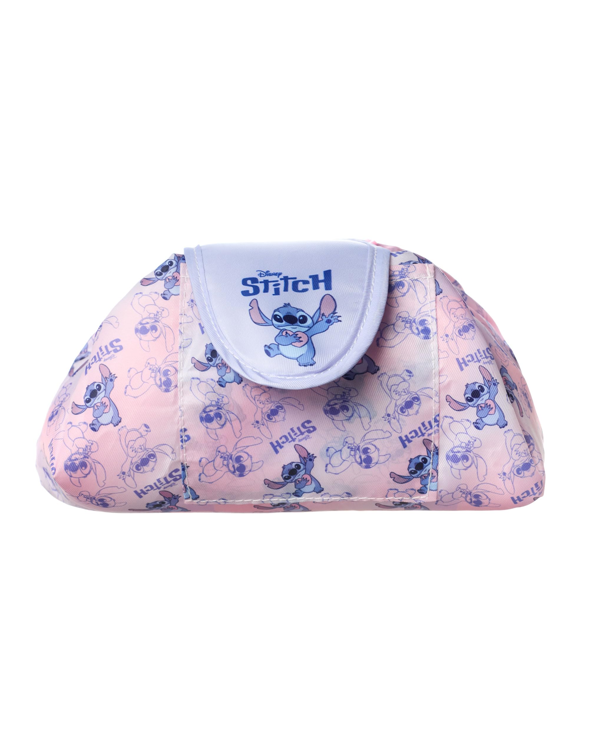 Disney Lilo & Stitch Womens Makeup Bag | Ladies Multicoloured Cosmetic Pouch with Stitch Character All Over Print | Travel Beauty Case for Adults & Teens | Ohana Cartoon Movie Merchandise Gift
