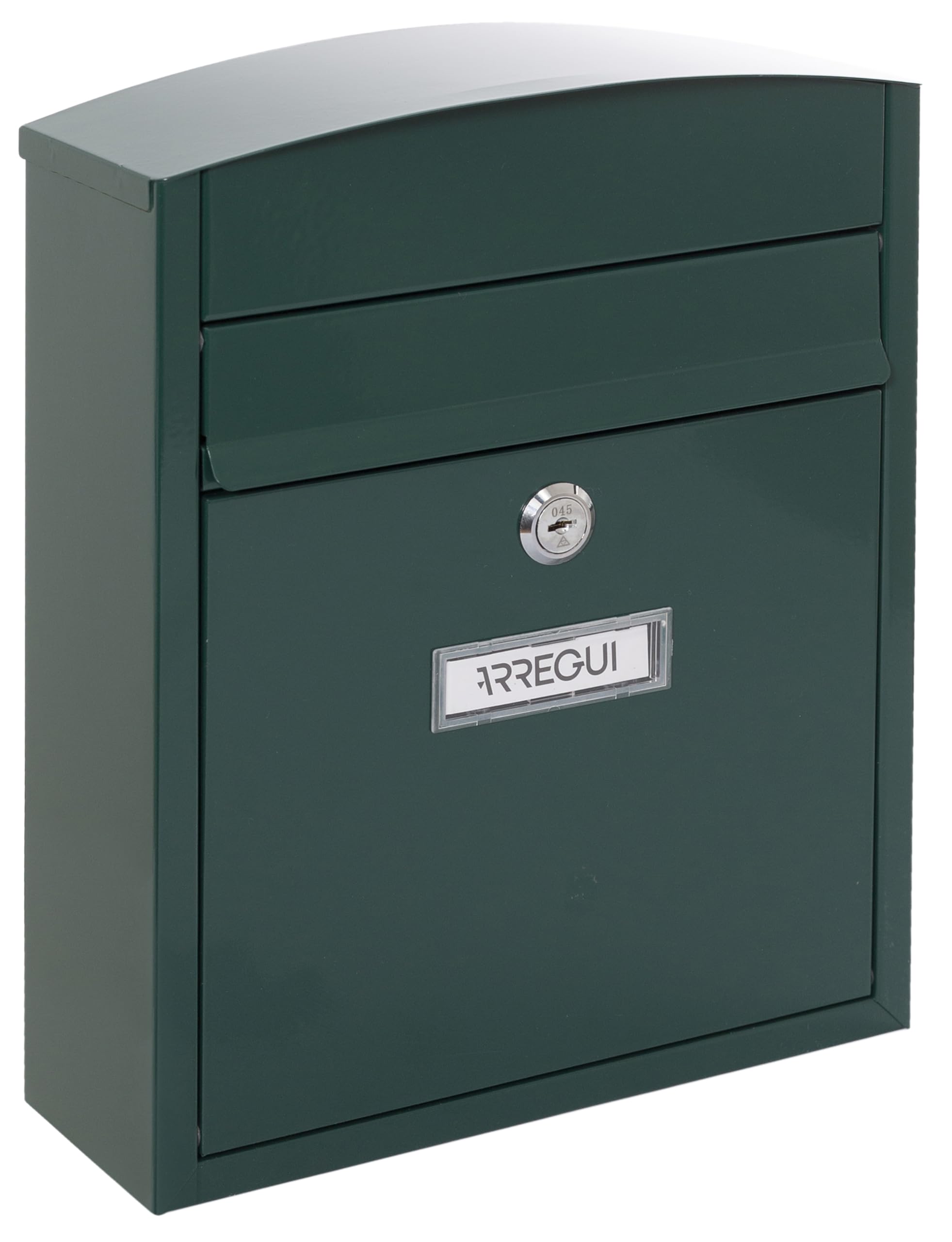 Arregui 1832D61 Exterior Letter Box - Compact Green Steel