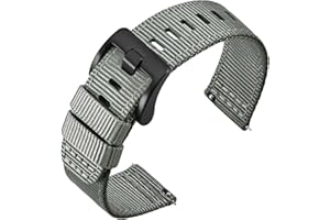 ANNEFIT Quick Release Watch Bands, Military Nylon Watch Strap for Men, Multiple Colors & Width (18mm, 19mm, 20mm, 22mm, 24mm)