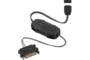 XMSJSIY 5V 3 Pin ARGB Controller Cable,5V 3Pin to SATA Power Supply Light Stripe Controller-1 pcs