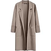 LILLUSORY Women's Long Dressy Cardigan Sweaters Fall Oversized Cozy Jacket Outfits 2025 Date Night Winter Trench Coats