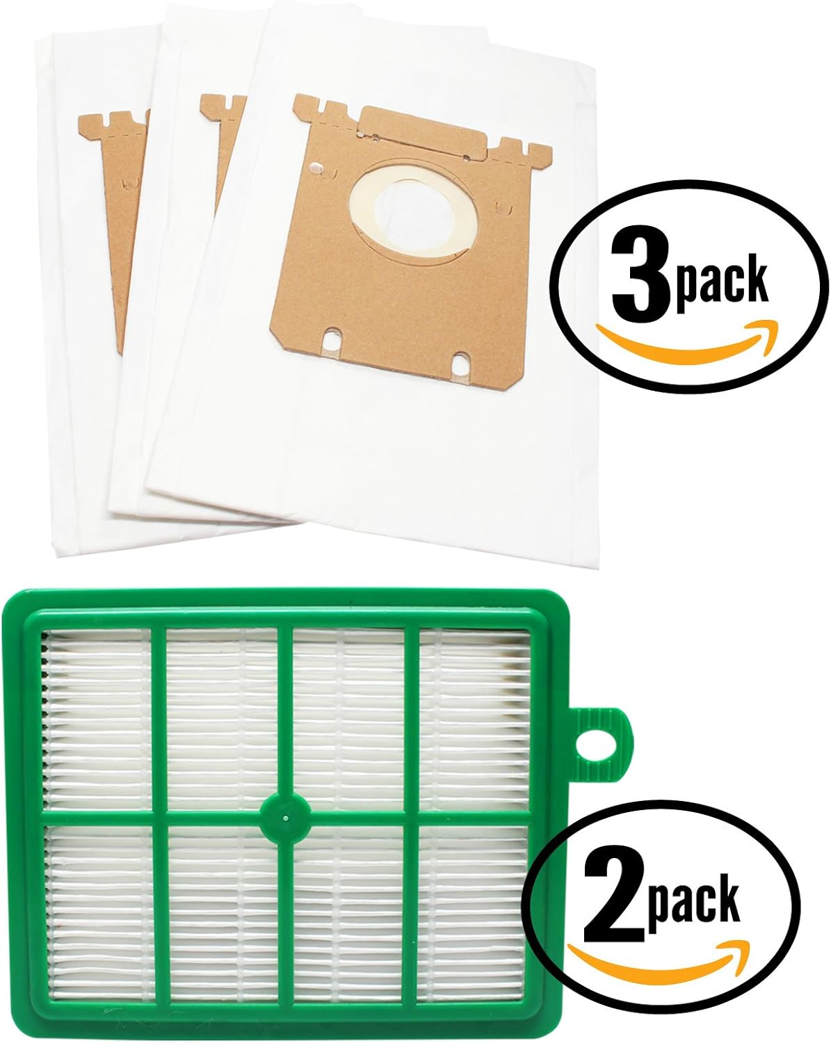 Upstart Battery 9 Replacement for Eureka Style OX Vacuum Bags & 2 HF-12, HF-1 Filter - Compatible with Eureka Style OX Vacuum Bag & HF-12, HF-1 Filter