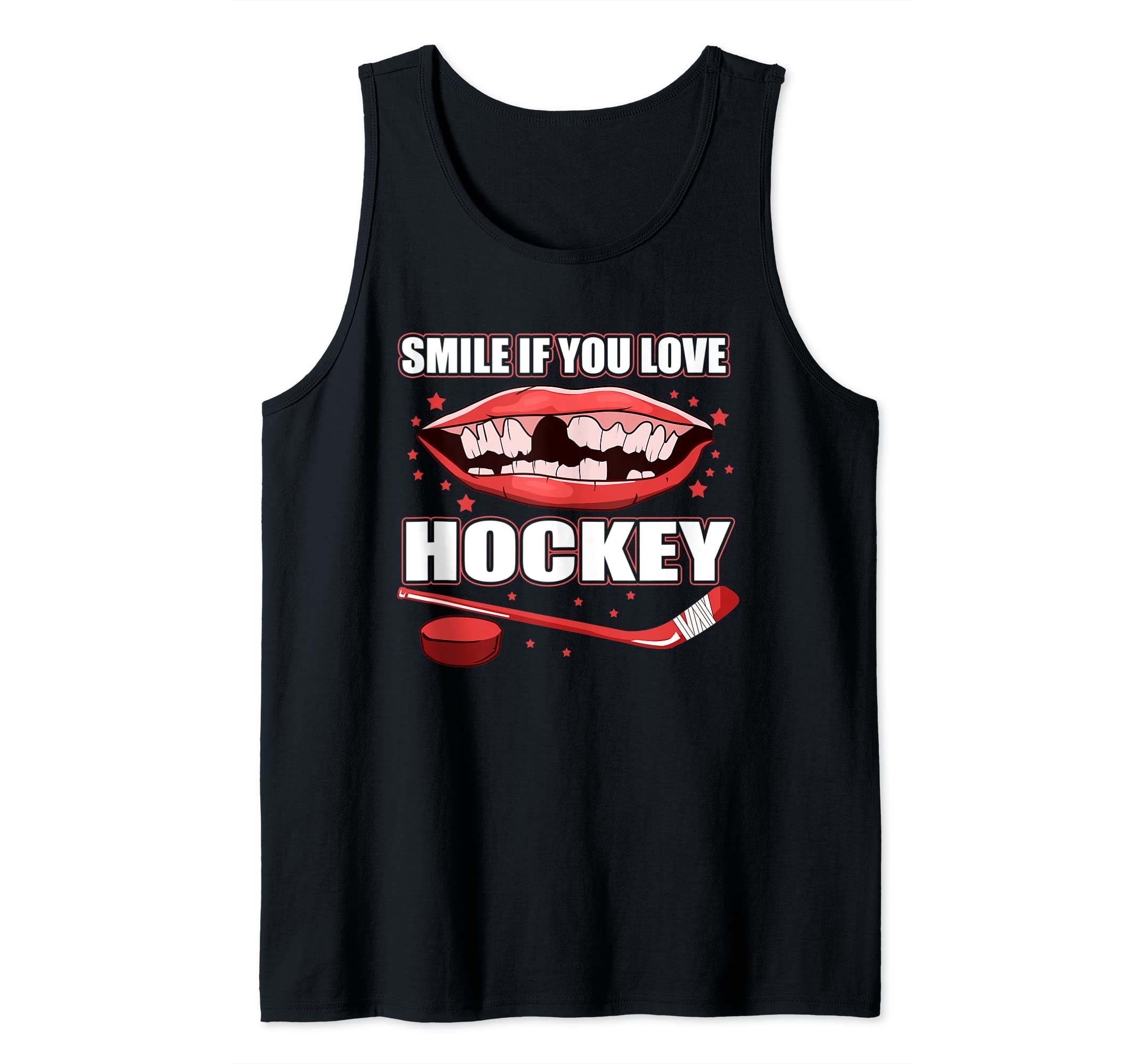 - Smile if you love hockey - Funny hockey player Tank Top