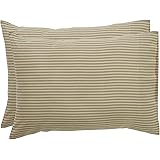 VHC Brands Prairie Winds Bedding Accessory, Set of 2- STANDARD (21x30), Green