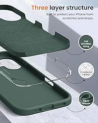 OuXul Designed for iPhone 16 Case,Shockproof Liquid