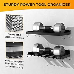 Power Tool Organizer Wall Mount with 4 Drill