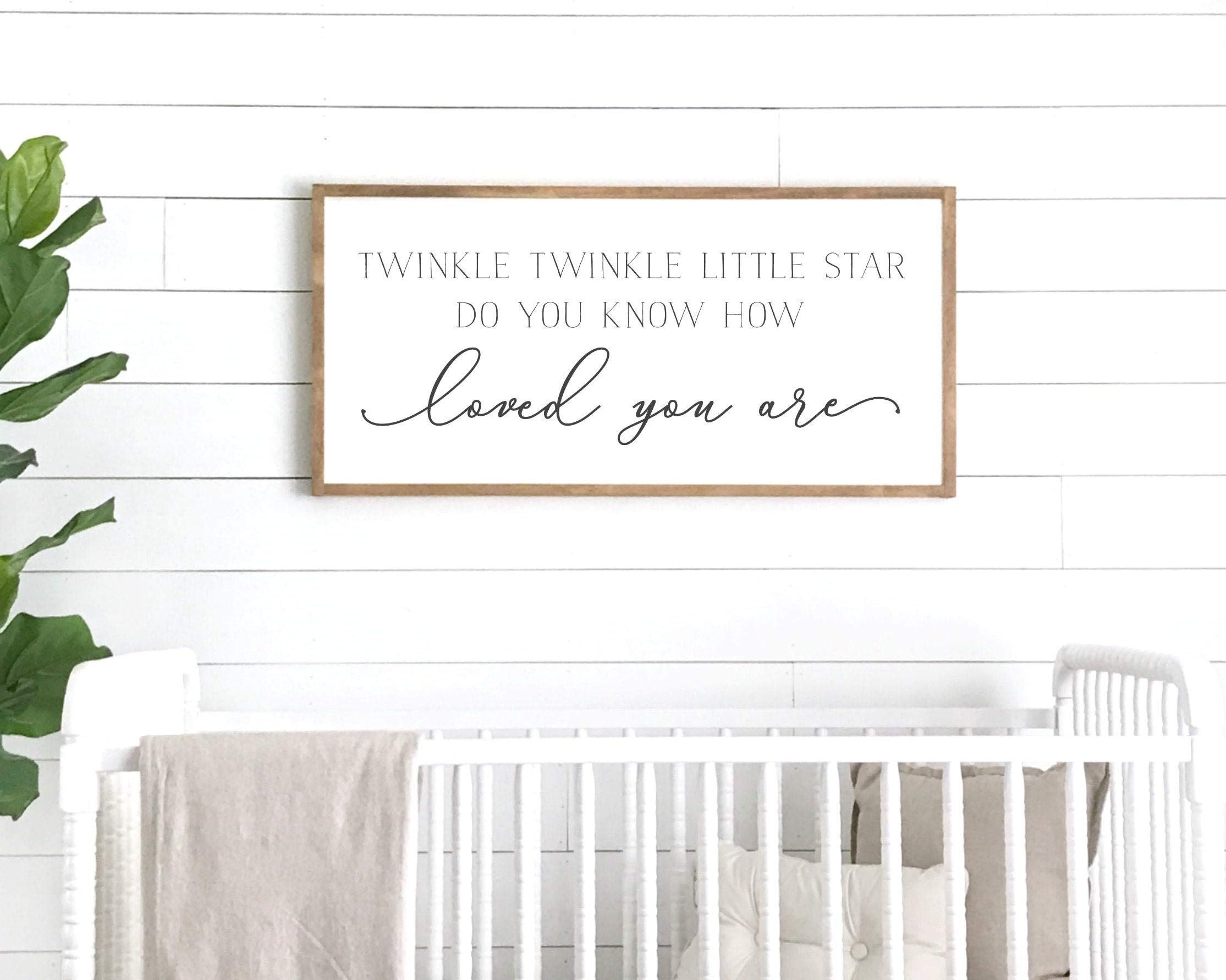 Judy554Bart Twinkle Twinkle Little Star Sign | Nursery Sign | Nursery Room Decor | Nursery Rhyme Sign | Crib Sign | Toddler Bedroom Sign