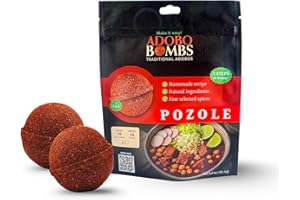 Pozole Bomb |Adobo Bombs Seasoning - 2 pack | Made with About 25 Pulverized Peppers and Multiple fresh Natural Mexican Ingredients -Prepares in 3 Eazy steps -Home made recipe -Fine Selected Spices - No artificial flavors | 4 Flavors -Birria-Menudo-Pozole-Mariscos