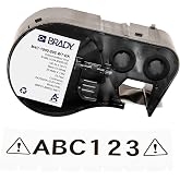 Brady Authentic (M4C-1000-595-WT-BK) All-Weather Vinyl Labels 1 in W x 25ft Black on White. for use with BMP41, BMP51, M410, M510, and M511 Label Printers.