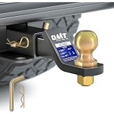 OMT Trailer Hitch Ball Mount, 2" Receiver, 2-5/16" Ball, 8000LB Capacity | Fits 2 in receiver, reversible 2 in drop / 3/4 in rise, Class III, 40Cr steel, hitch pin &amp; clip, for truck boat RV cargo