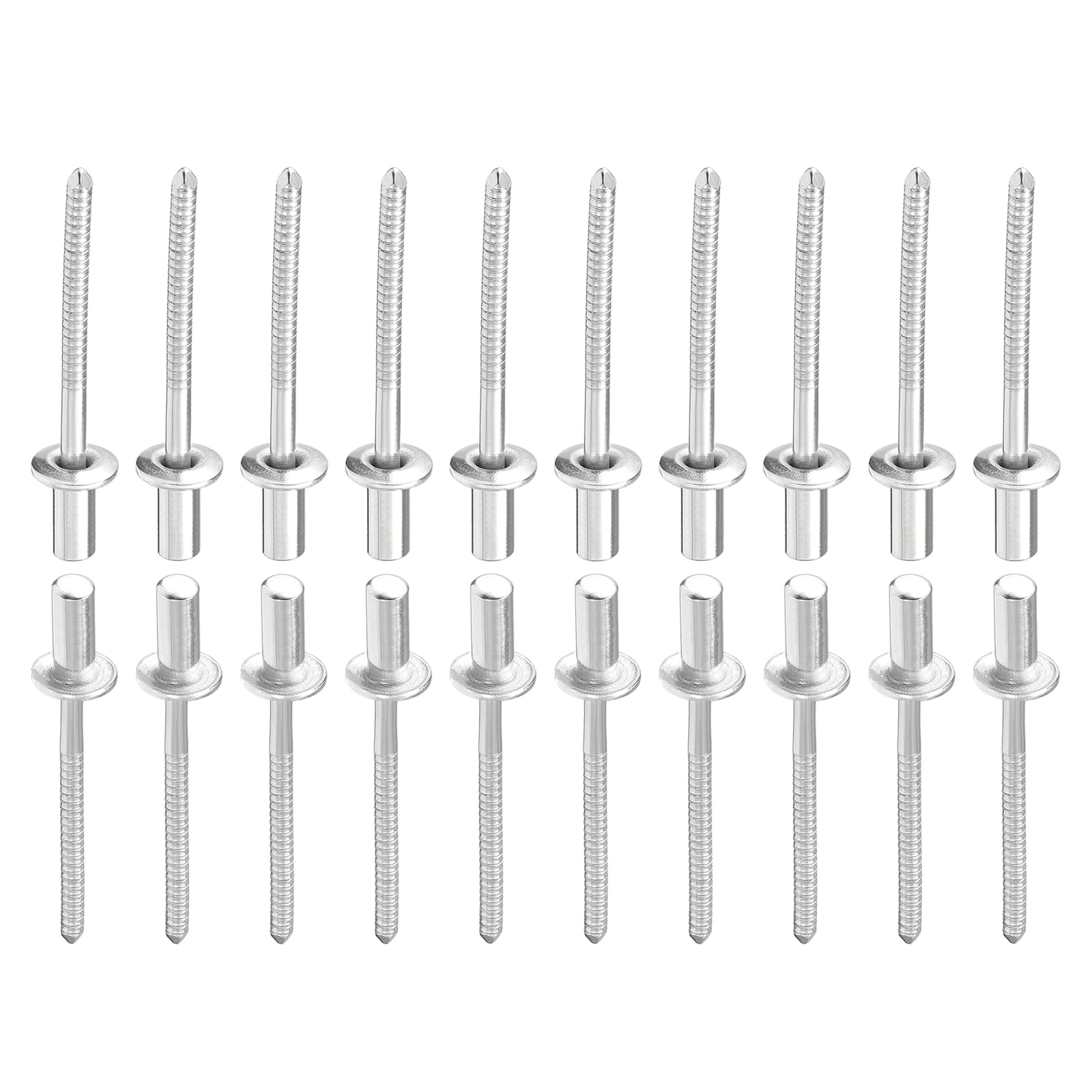 DTGN 4mm x 10mm (DXL) Blind Rivets - 50Pack - Good for Machinery Joining - 304 Stainless Steel Dome Closed End Rivet