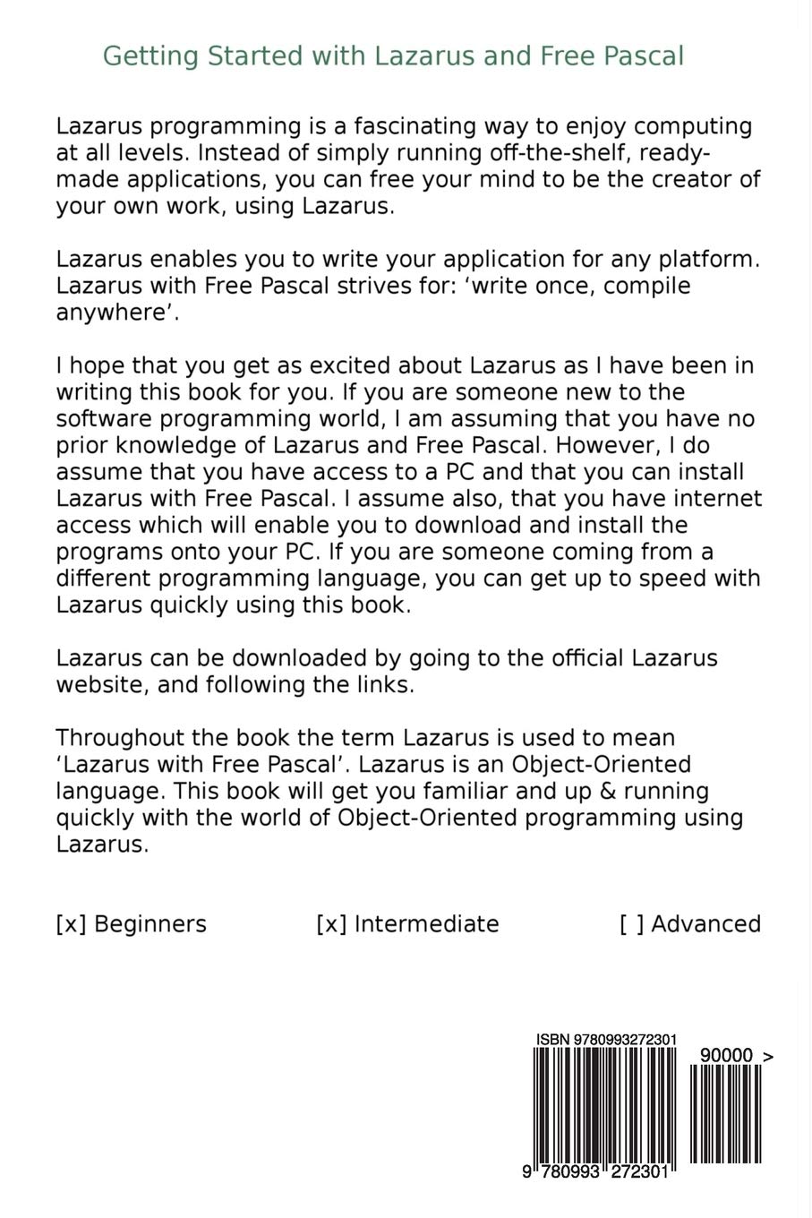 Mua Getting Started with Lazarus and Free Pascal: Learning by doing ...
