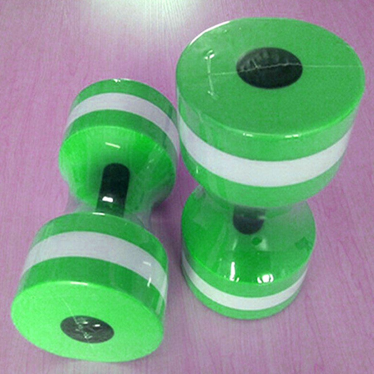 Green Foam Dumbbells Water Aerobic Exercise Resistance for Pool Water Fitness Exercises Equipment for Weight Loss 1 Pair, byThe Wolf Moon®