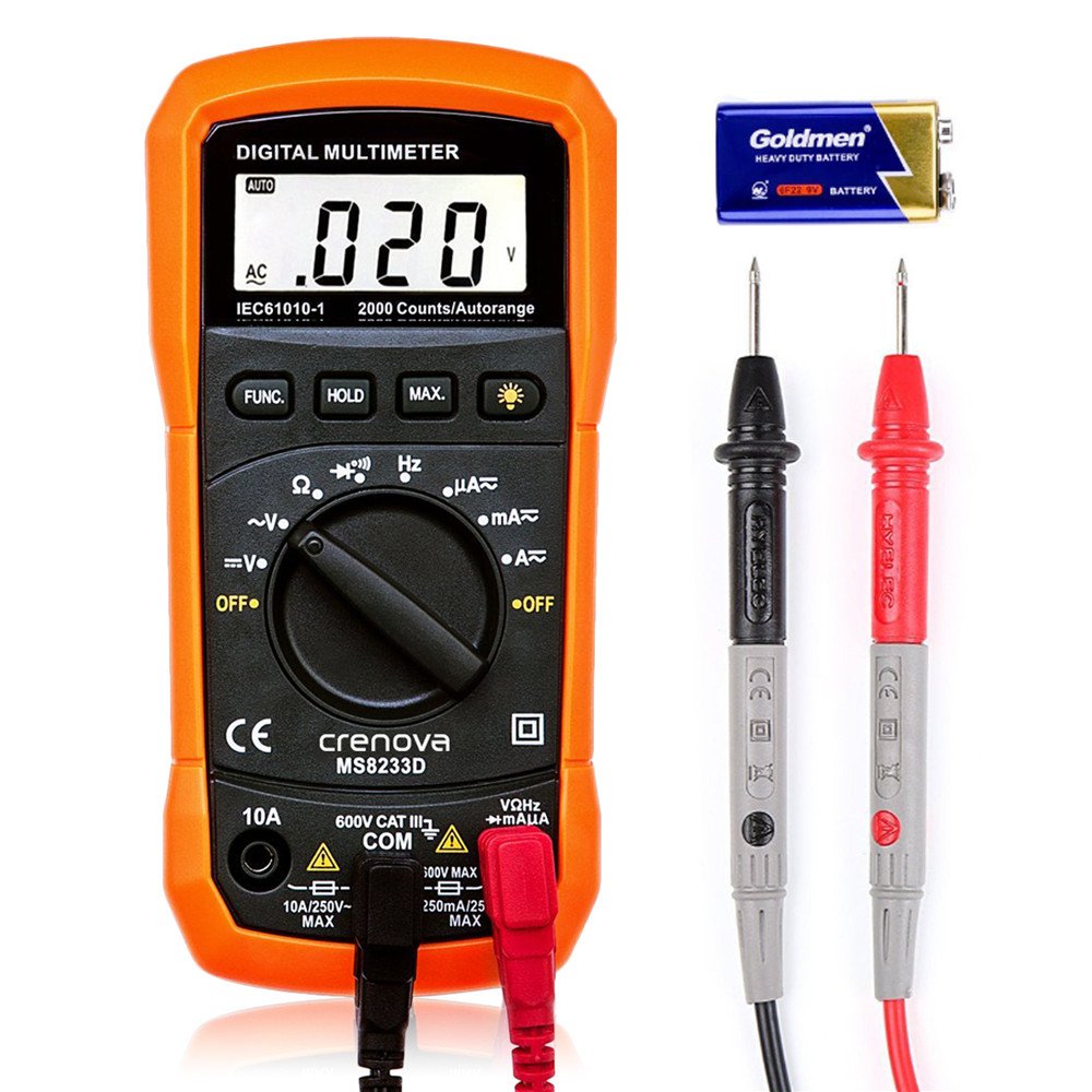 Digital Multimeter, Crenova MS8233D AutoRanging Multimeters Electronic
