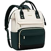 LOVEVOOK Mini Backpack for Women, Cute Small Backpacks Purse, Fashion Bag for Travel Work Gift, College Bookbag for School, Lightweight Daypack, White-Green