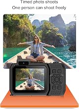 Dpofirs 4K Underwater Camera 65MP Dual Screen 33FT Waterproof Orange Floatable view 4