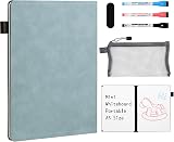AGM A5 Mini Whiteboard with 3 Markers Navy Blue PU Cover Portable