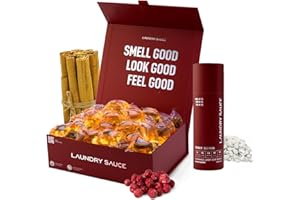 Laundry Sauce - Luxury Scented Laundry Detergent Pods & Scent Booster Bundle (French Saffron) - Natural Essential Oils, Easy-To-Use, Laundry Pods - Cruelty-Free, Paraben-Free, Dye-Free & HE Compatible