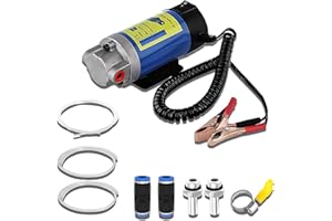 BILLOWVOLVE 12V 100W Oil Extractor Pump Portable Engine Low Noise Self-Priming Motor Diesel for Car Motorcycle and Boat Engine Oil Transfer Change Pump