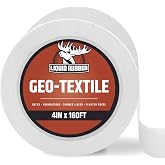 Liquid Rubber Geo-Textile Fabric Roll, 4 Inch x 160 Foot | Quick, Easy Fabric Embeds Into Wet Coatings to Bridge Cracks &amp; Seams on Roofs, Decks, Foundations, Showers &amp; Planters