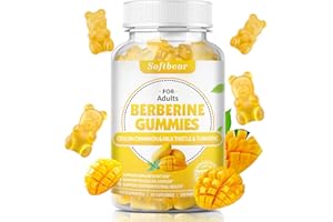 softbear Berberine Gummies Super Berberine with Ceylon Cinnamon for Immune Digestive Health Organic Berberine Supplement 1500mg Purity Berberine HCL 60 Gummies Mango Flavor