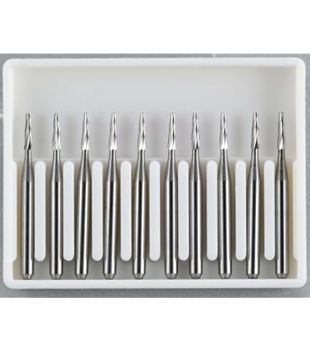 Glass Mechanix 10-Piece Round Carbide Drill Bits – Auto Glass Windshield Rock Chip Resin Repair Kit, Extra Long Life, Made In USA