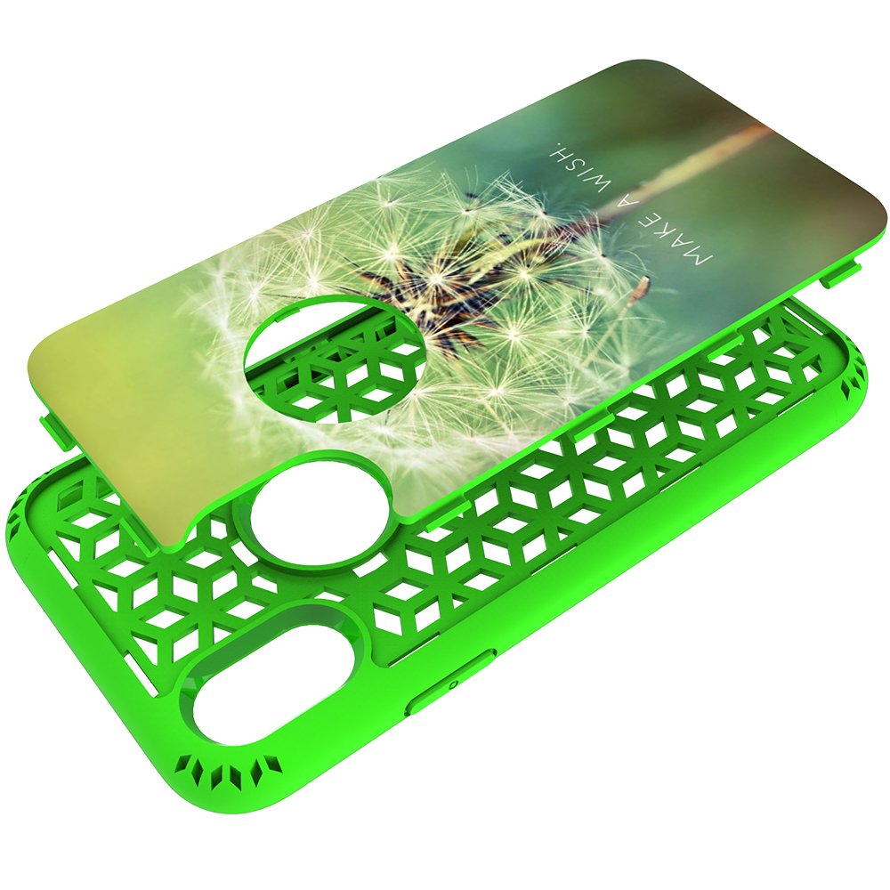 iPhone X Case, MagicSky Shockproof Slim Corner Protection with Resilient Shock Absorption Rubber Protective Case Cover for Apple iPhoneX - Dandelion