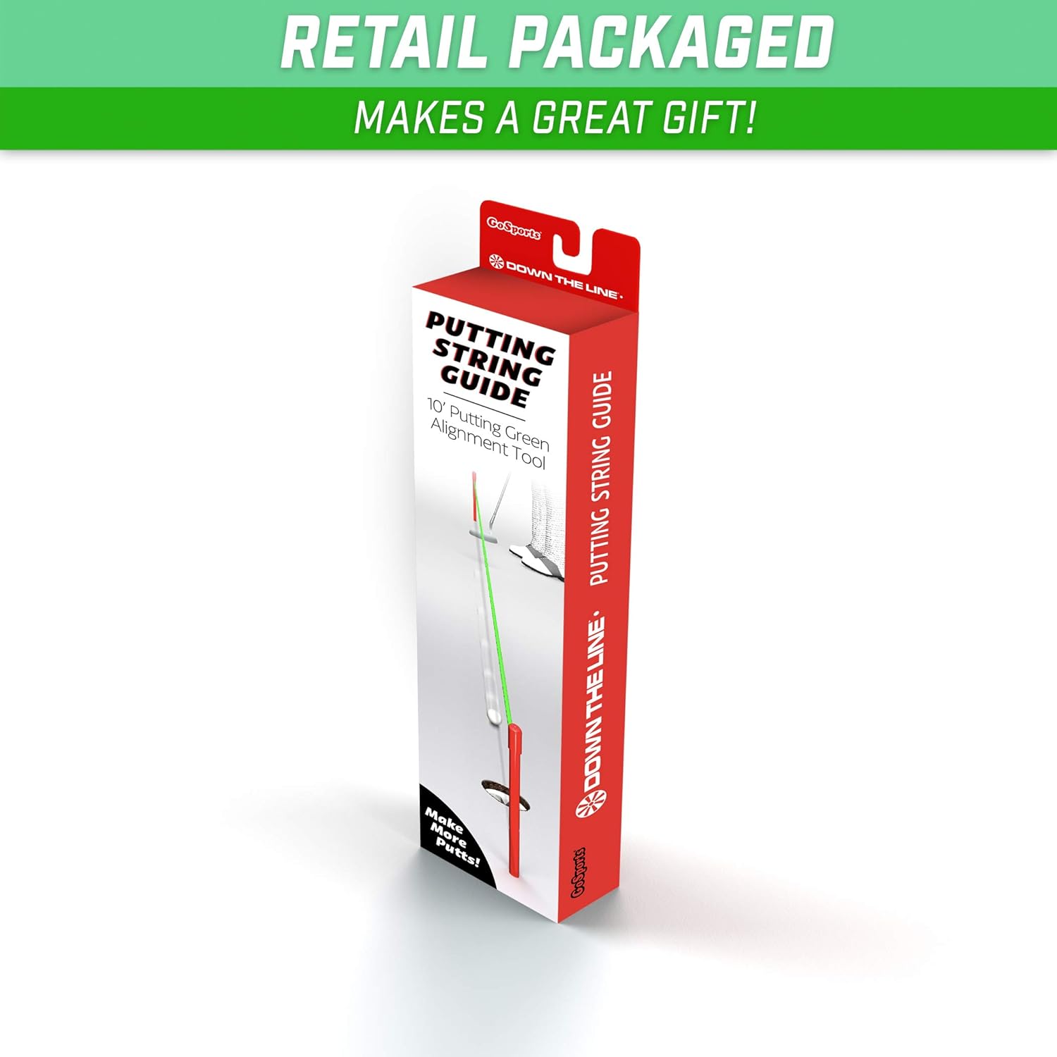 GoSports Down The Line 10ft Putting String Guide - Golf Alignment Training Aid, Master Straight and Breaking Putts, Green : Sports & Outdoors