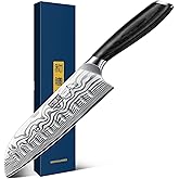 HOSHANHO 7 Inch Santoku Knife, Ultra Sharp Japanese High Carbon Powder Steel Kitchen Knife, Professional Chefs Knife with Ergonomic Handle