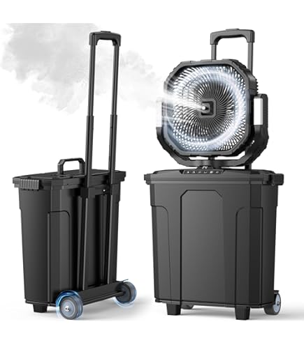 AIR COOLING MIST FAN 本体 冷風機 dark gray Amazon.com: YJLTKL Ice-Filled Mist Fan, 16in Black Tower Fan