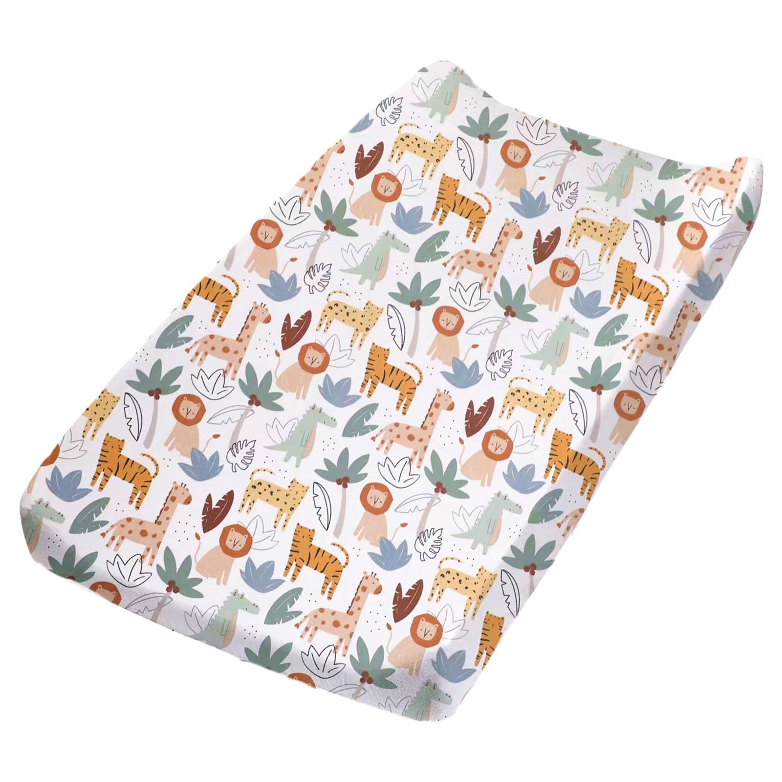 Baby Diaper Changing Pad Cover Elastic Cute Pattern Cradle Mattress Sheets Nursery Changing Mat Cover Breathable Changing Table Cover 32''X 17''（Cover Only, Pad Not Included）