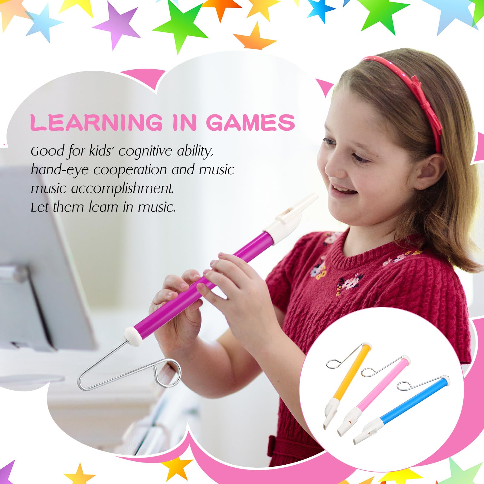 Syhood 24 Pcs Slide Whistle for Adults Instrument Toy Plastic Metal Musical Slide Whistles for Kids Party Favors Boys Girls Games School Prizes Birthday Gift, 4 Colors