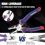 WORKPRO 200 mm Combination Pliers with Wire Cutter and Screw Extractor view 3