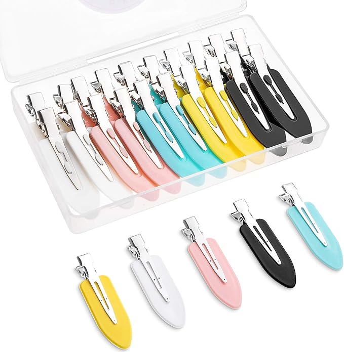 20pcs No Bend Hair Clips, No Crease Curl Pin Clips Creaseless Hair