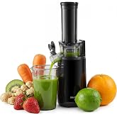Elite Gourmet EJX600 BPA-Free Cold Press Juicer, 16 oz, Charcoal Grey | Mini space-saving masticating design retains nutrients &amp; vitamins - durable Tritan juice cup, easy to clean