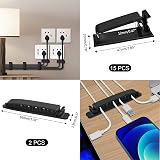 SOULWIT Cable Management Kit 200Pcs - 4 Sleeves 37 Clips 10 Ties 20+2 Rolls view 3