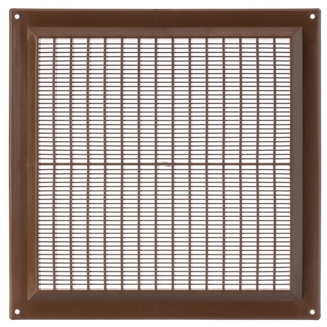 LIRAST 250x250mm / 10x10 inch Brown Plastic Ventilation Grille - Air Vent Cover