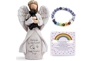 AUKEST Dog Memorial Gifts for Loss of Dog Sympathy Gift - Dog Bereavement Gifts, Pet Loss Gifts Dog, Dog Remembrance Gift, Dog Passing Away Gifts Angel Figurines - Black